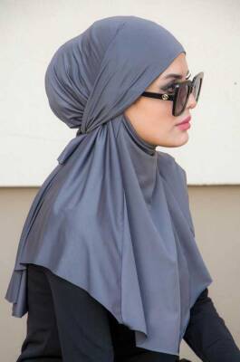 Füme Oversize Hijab - 3